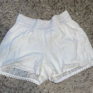 High waisted lace shorts.